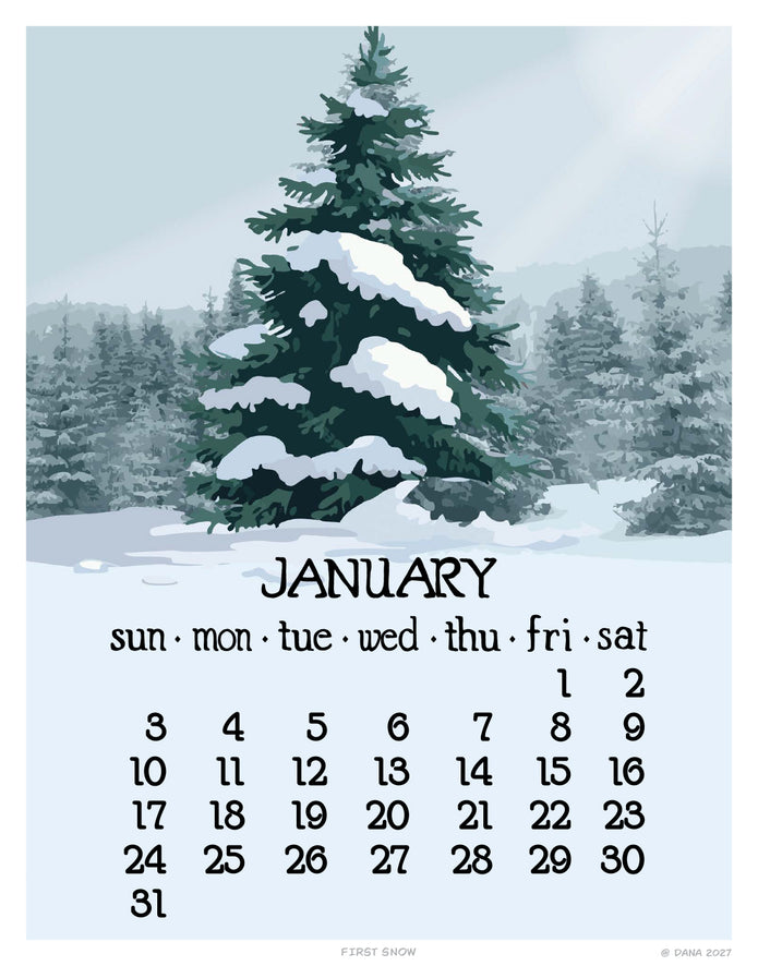 2027 5x7 Flip Calendar