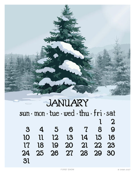 2027 5x7 Flip Calendar