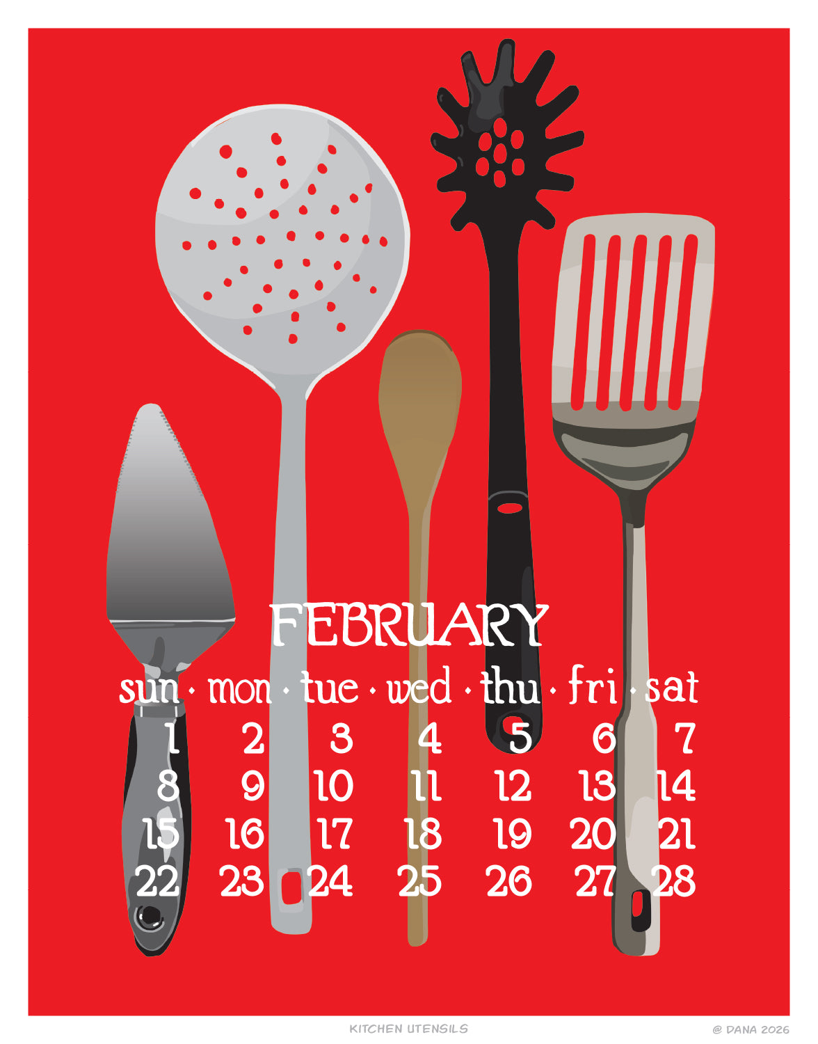 2026 11x14 Wall Calendar