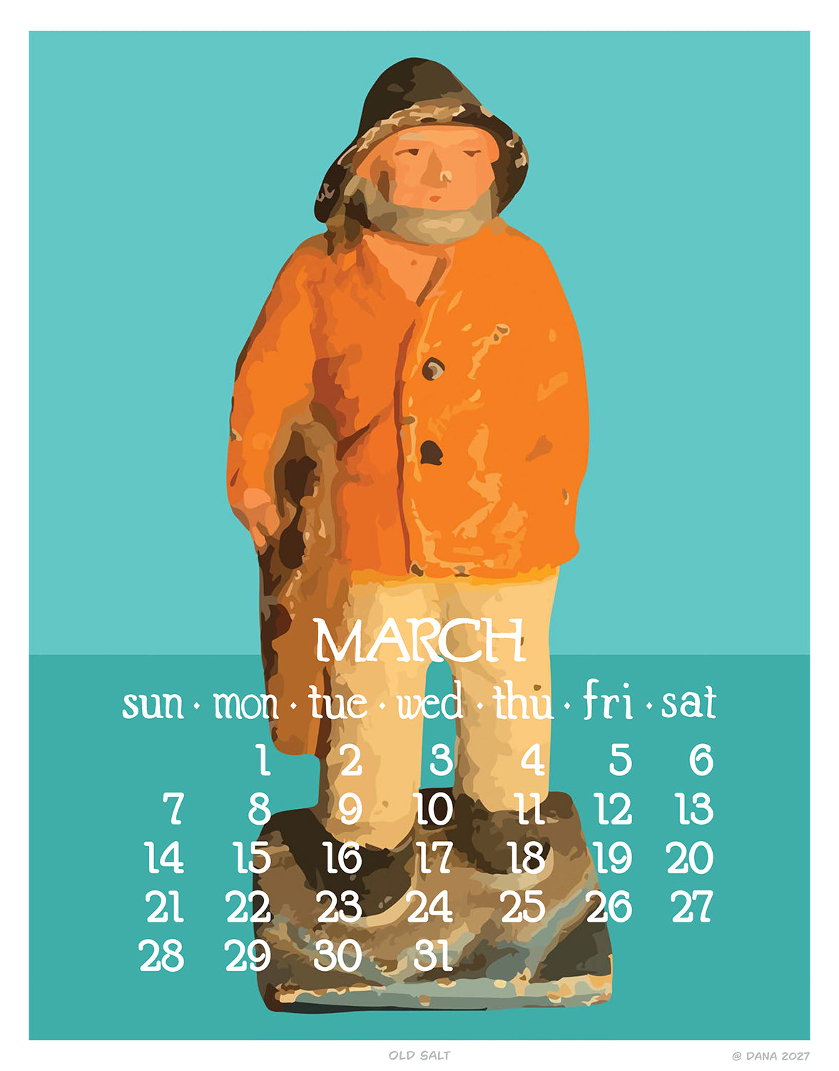 2027 5x7 Flip Calendar