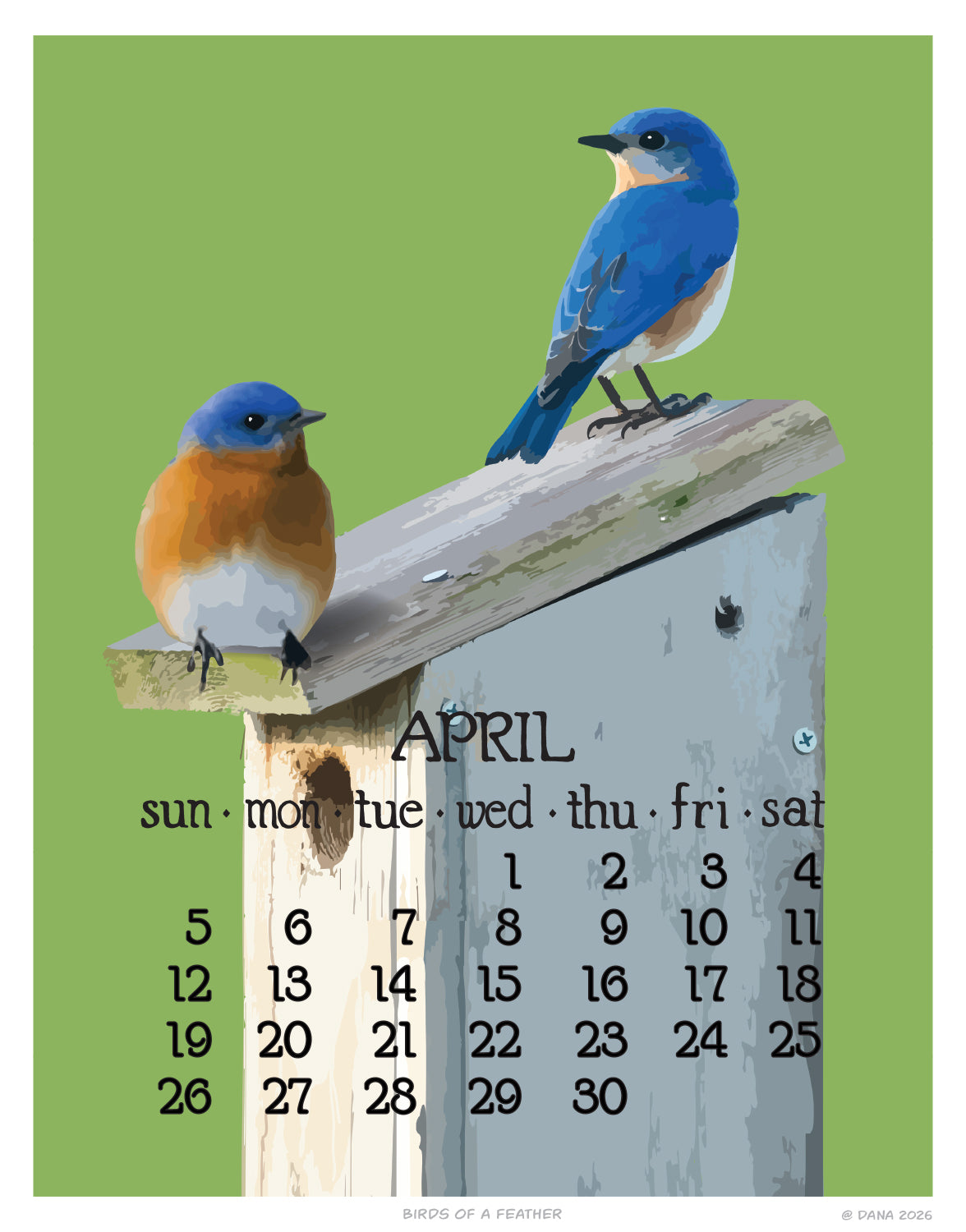 2026 5x7 Flip Calendar