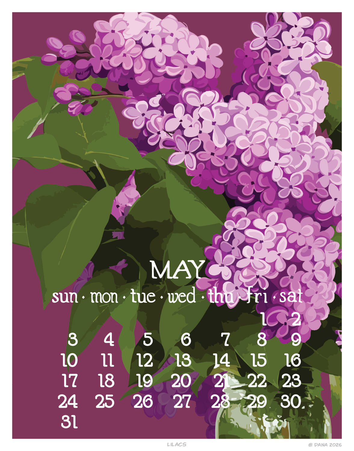 2026 5x7 Desk Calendar