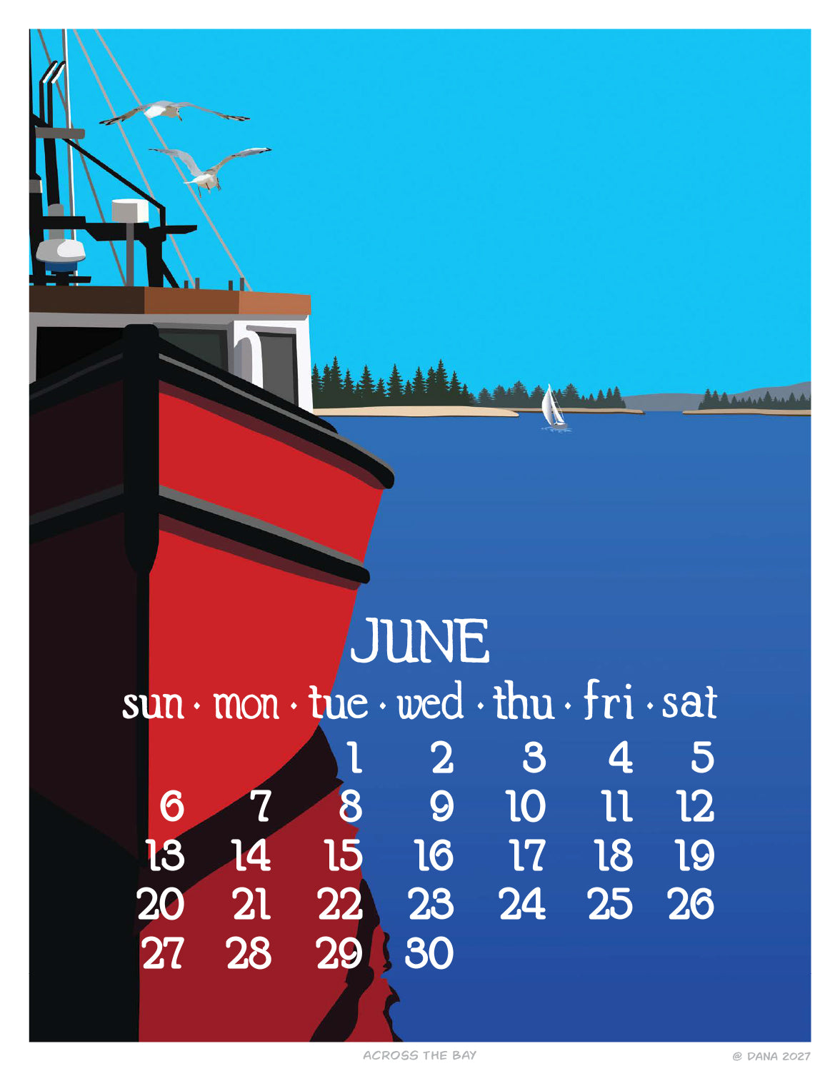 2027 5x7 Flip Calendar