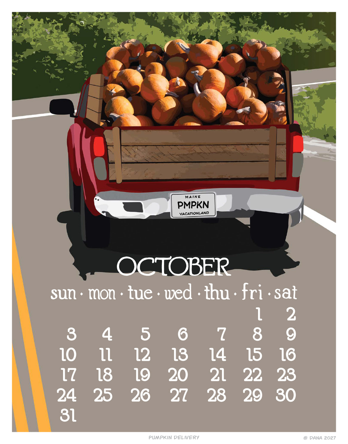 2027 5x7 Flip Calendar