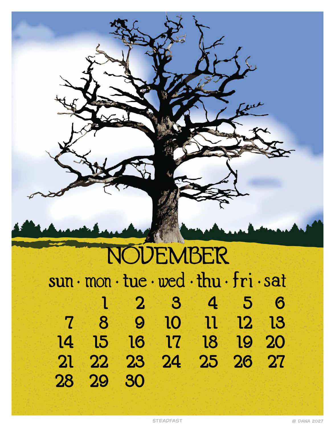 2027 11x14 Wall Calendar