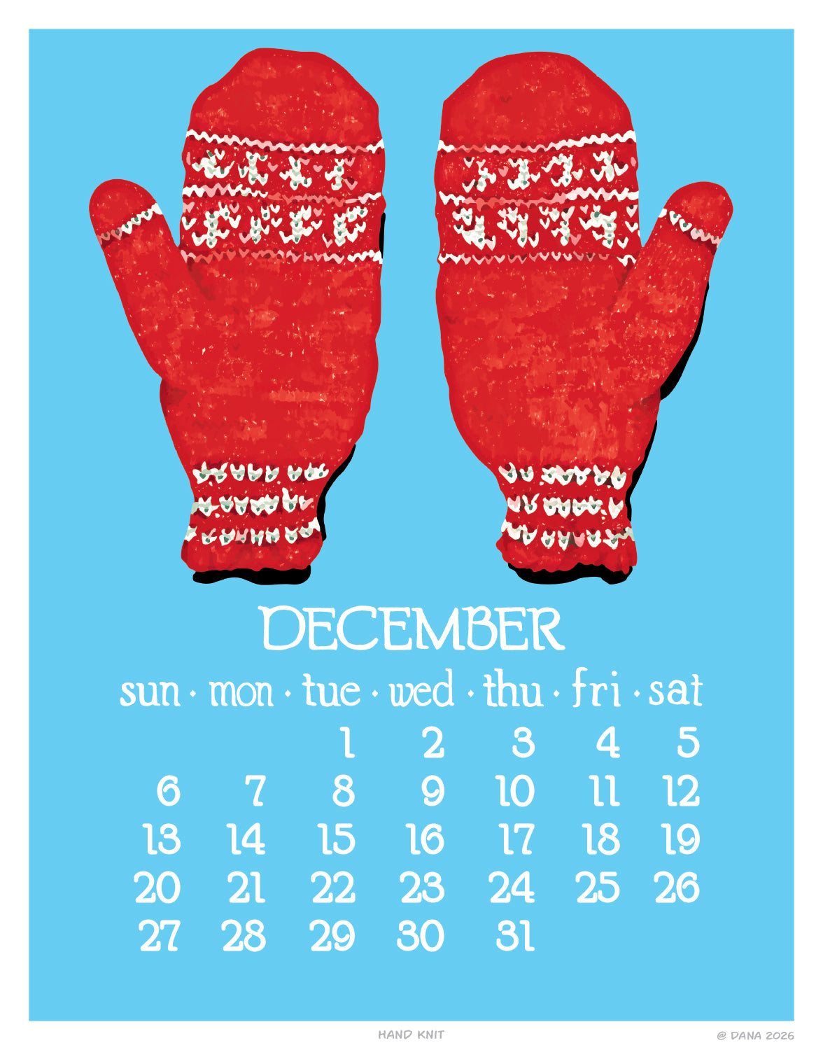 2026 5x7 Flip Calendar