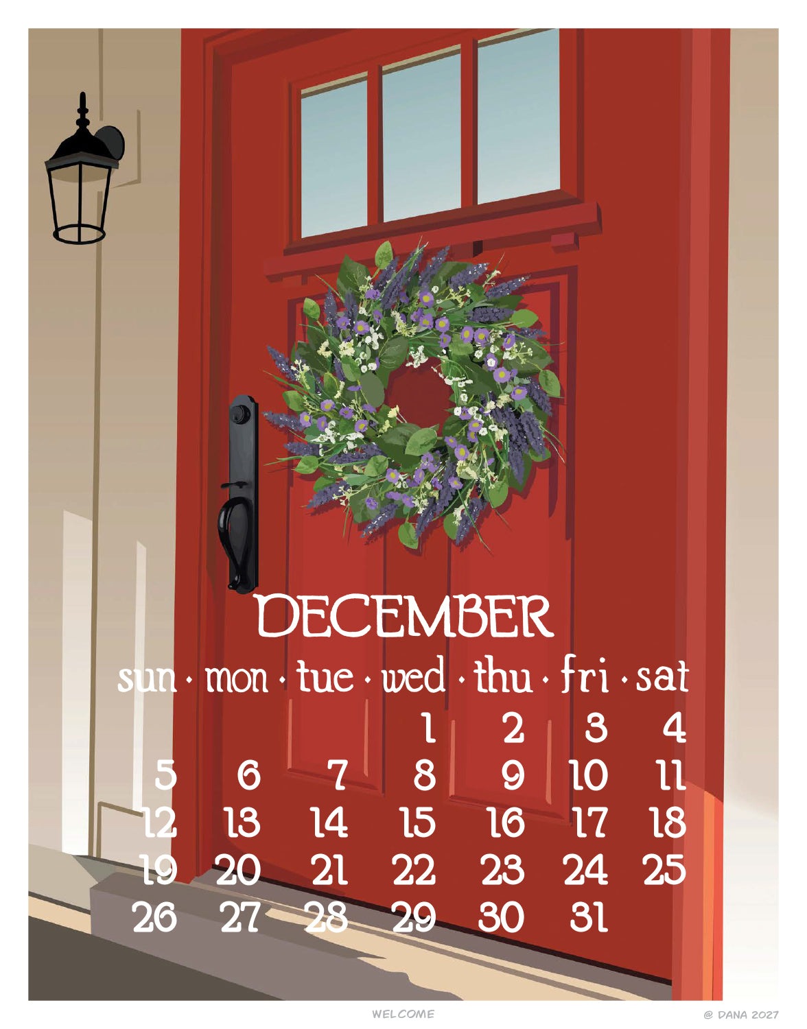 2027 11x14 Wall Calendar