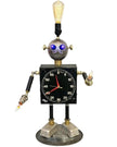 Black Clock Robot Sculpture