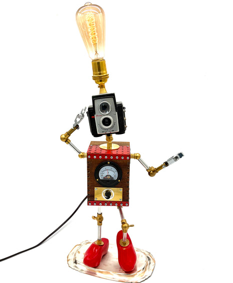 Red Shoes Robot Sculpture