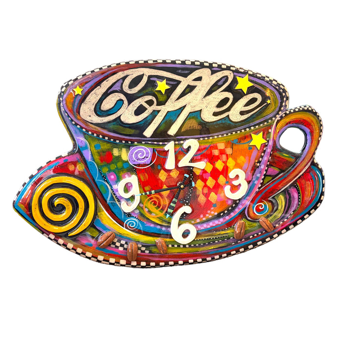 Painted Coffee Clock