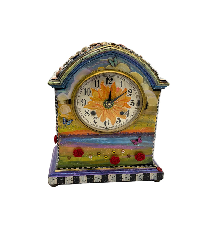 Sunflower Mantle Clock