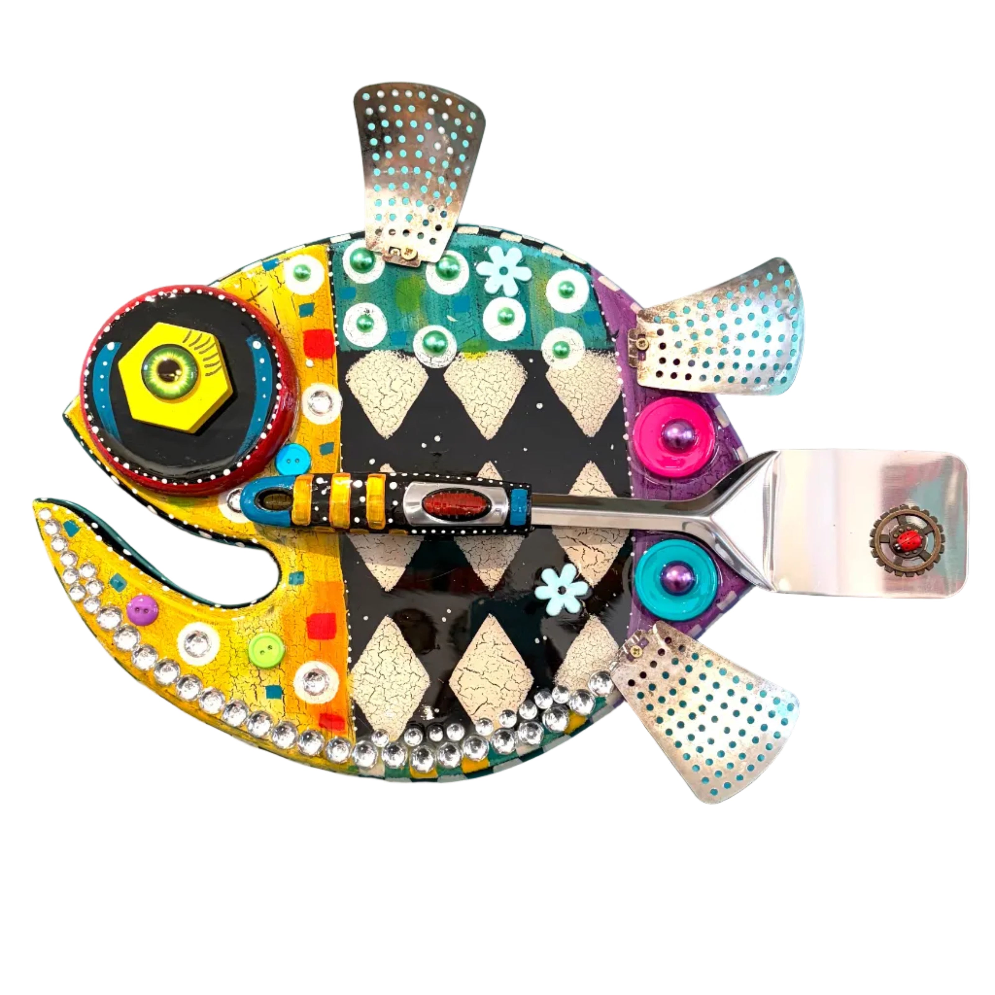 Round Fish Wall Sculpture