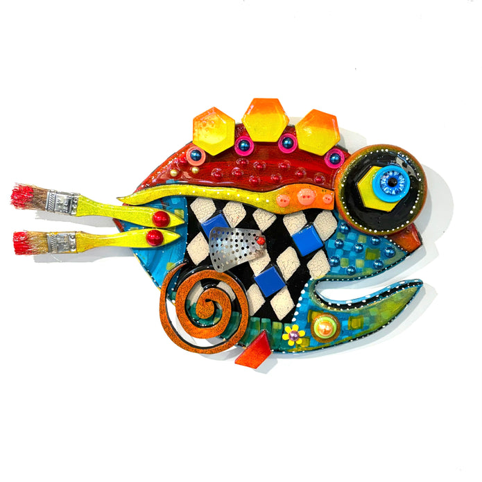 Round Fish Wall Sculpture