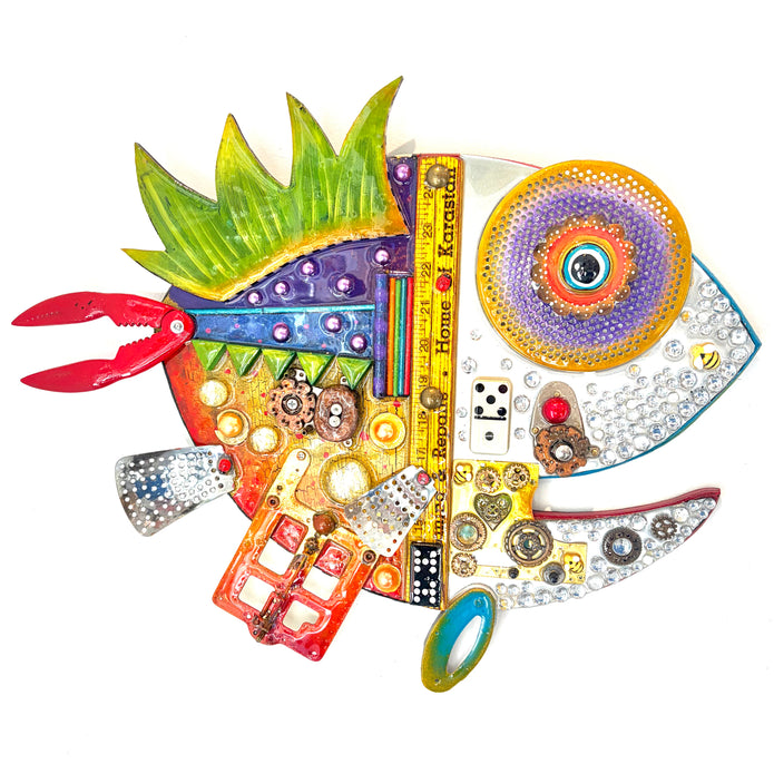 Round Fish Wall Sculpture