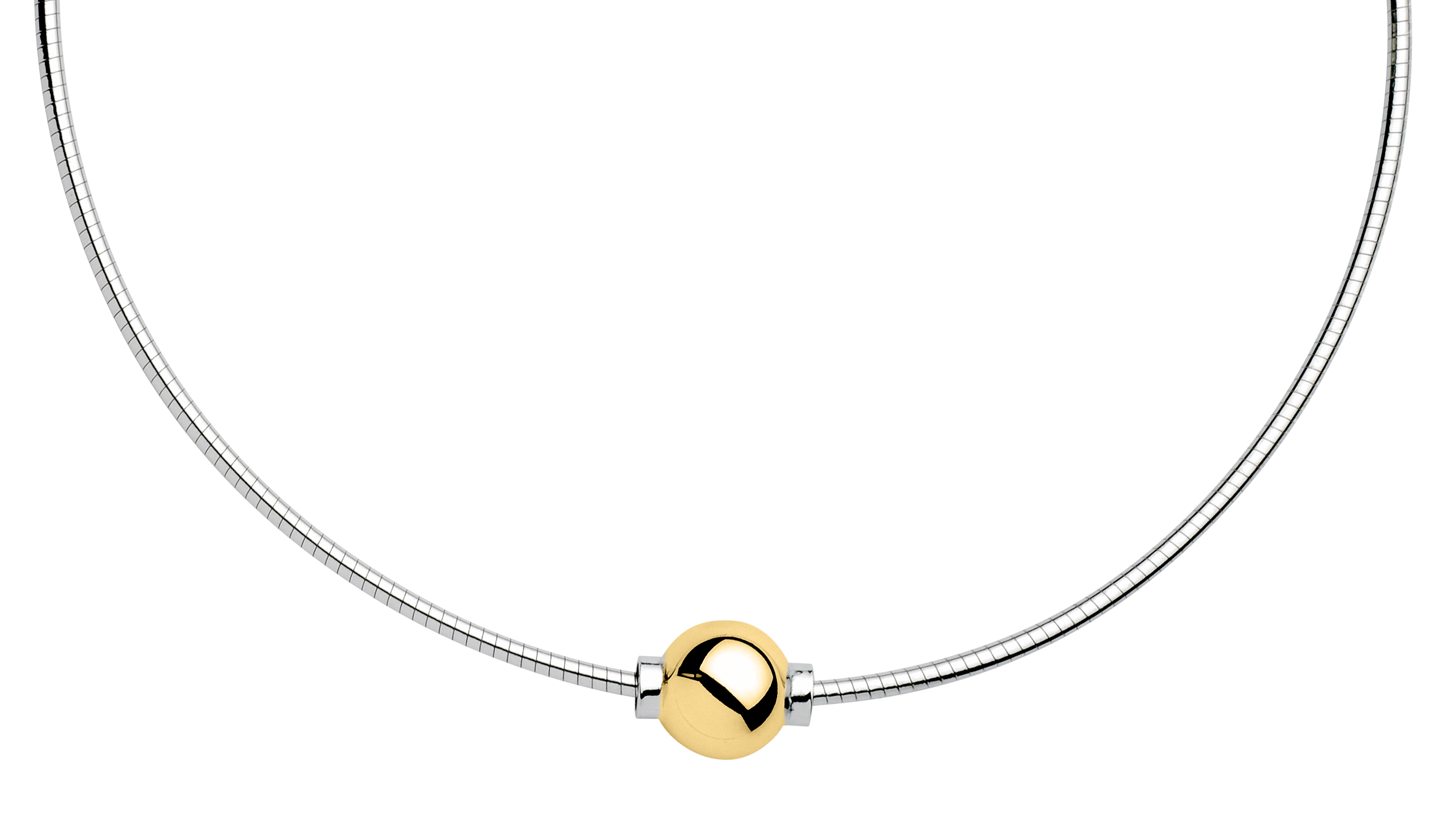 Classic Mixed Metal Omega Necklace