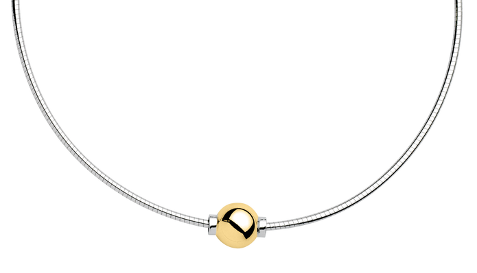 Classic Mixed Metal Omega Necklace