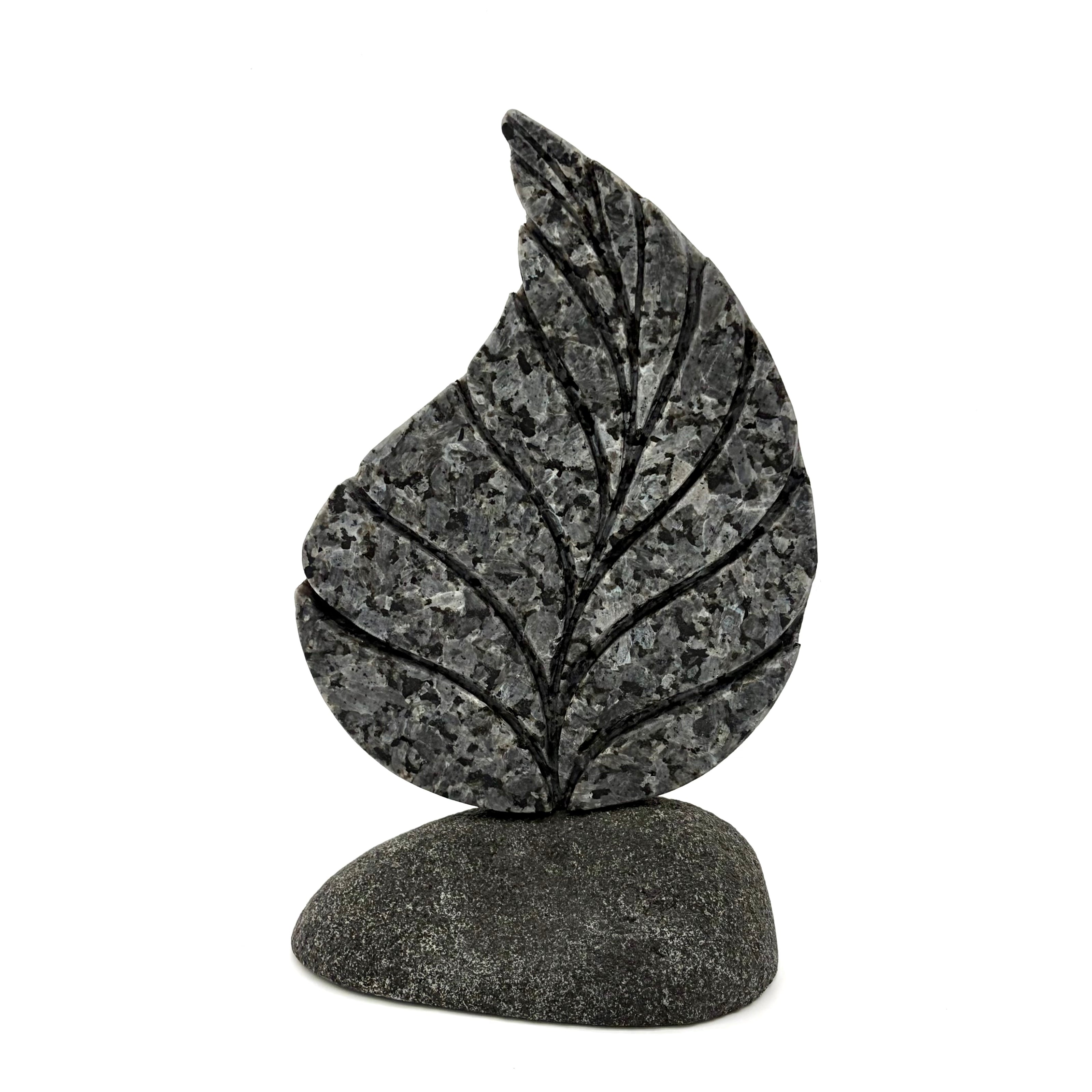 Stone Leaf Sculpture