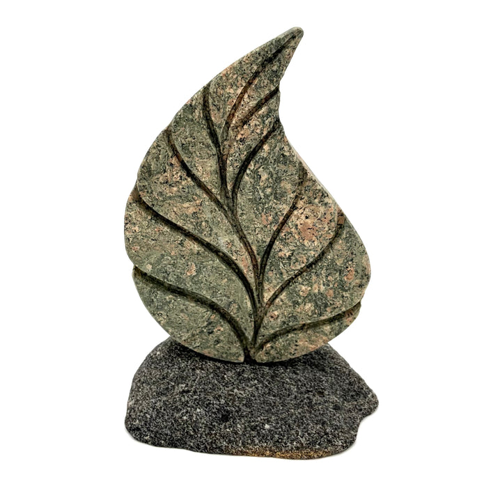 Stone Leaf Sculpture