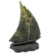 Stone Sailboat Sculpture