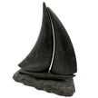 Stone Sailboat Sculpture