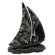 Stone Sailboat Sculpture