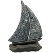 Stone Sailboat Sculpture