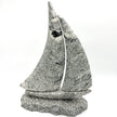 Stone Sailboat Sculpture