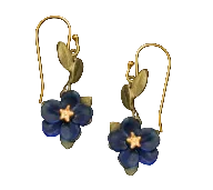 Blue Violet Wire Drop Earrings