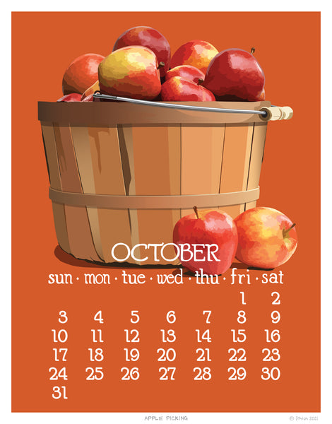 2021 5x7 Desk Poster Calendar