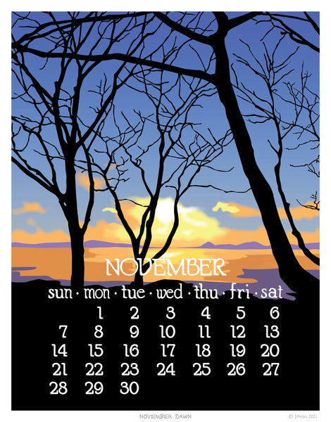 2021 5x7 Desk Poster Calendar