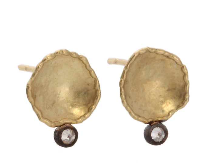 Irregular Gold Discs with Inverted Diamonds