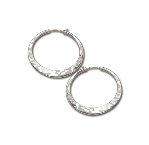 Hand Hammered Hoops