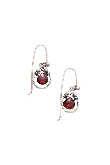 Horseshoe Earrings with Gemstone