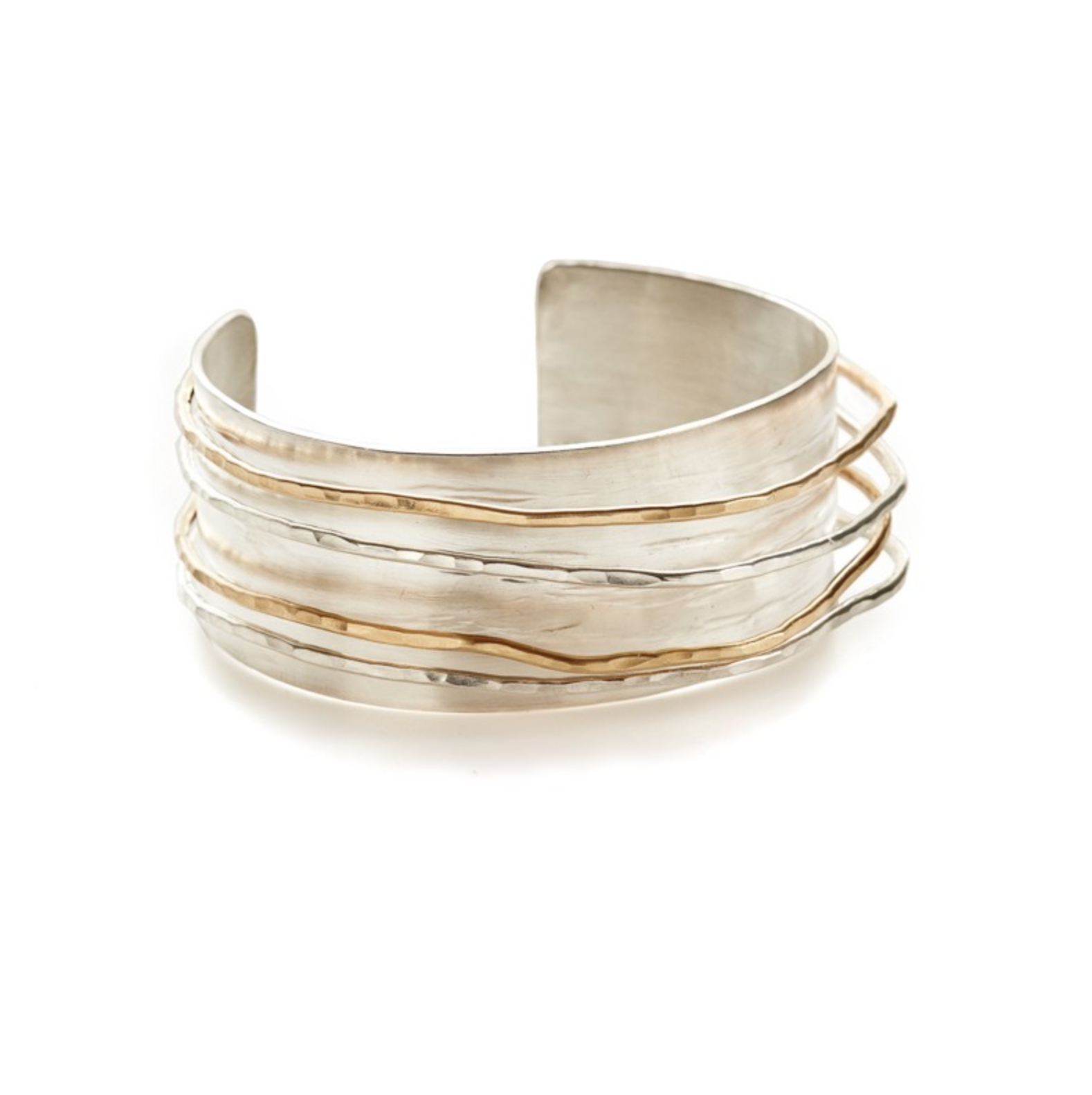 Wide Band Cuff with Wire Wrap