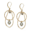 Open Circle and Teardrop Earrings