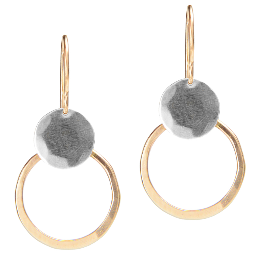 Loop and Disc Earrings