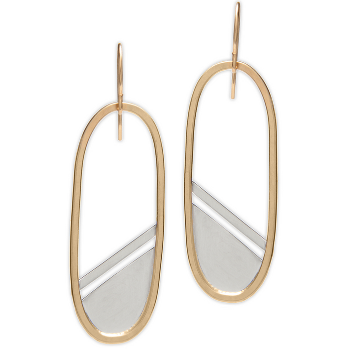 Long Open Oval Earrings