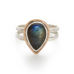 Teardrop Labradorite Ring