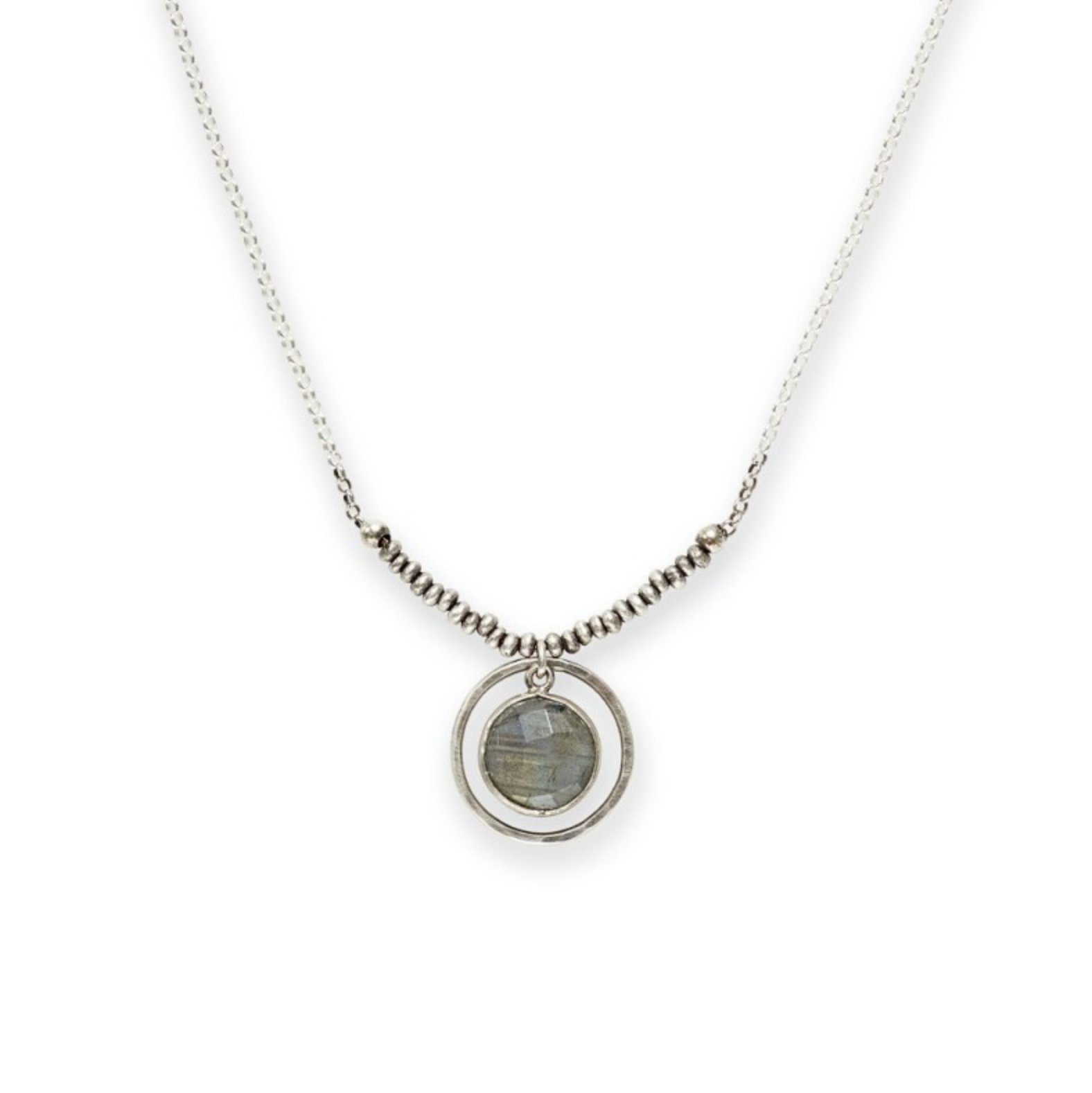 Labradorite Coin Necklace