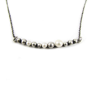 Bar Necklace with Freshwater Pearls