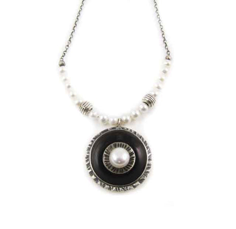 Round Pendant with Freshwater Pearls