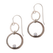 Double Circle Drop Earrings with Cubic Zirconia