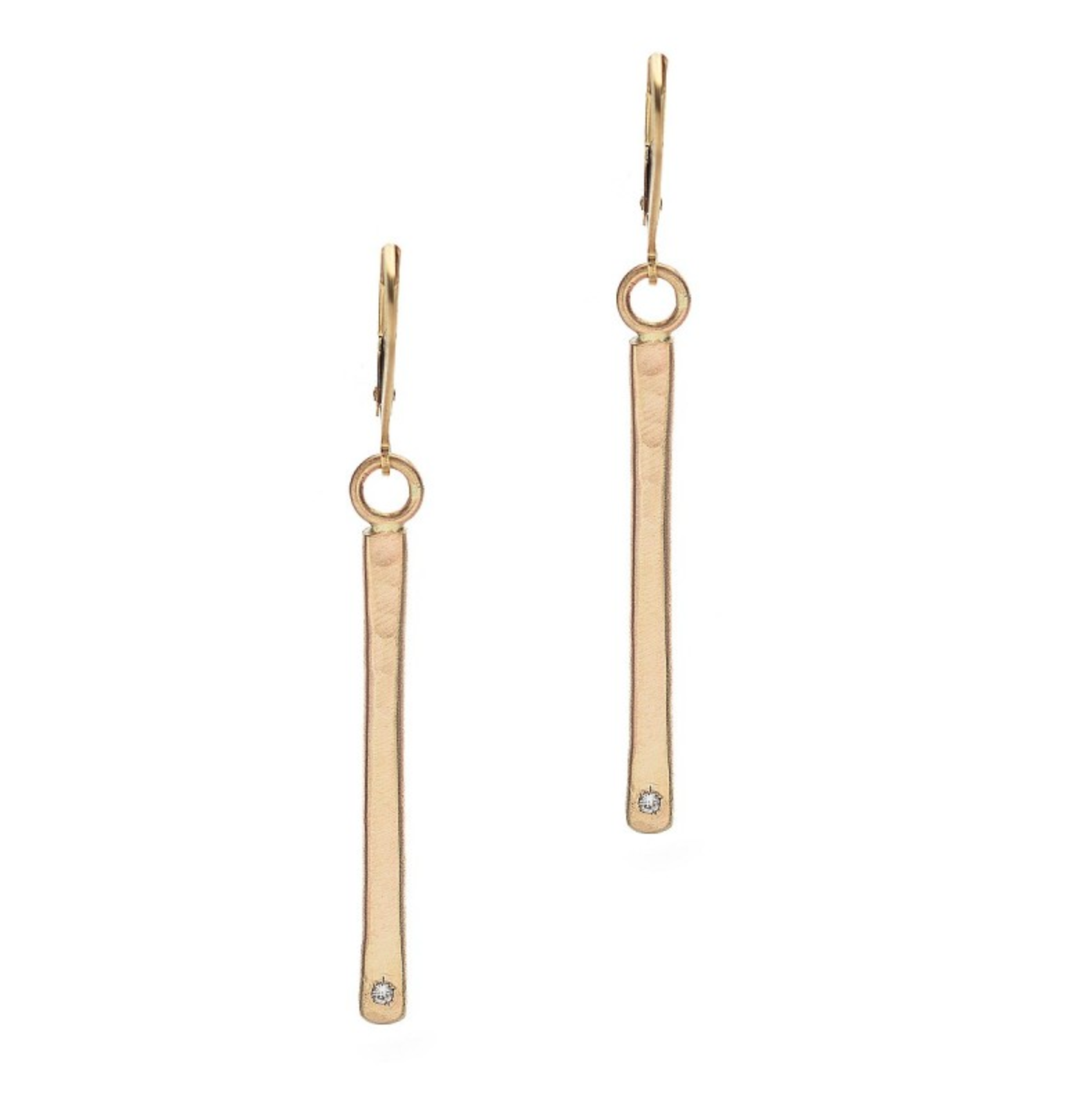Hammered Linear Earrings