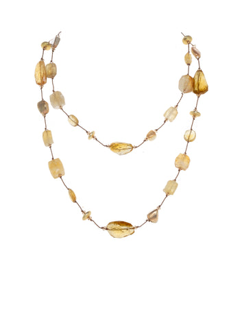 Long Citrine Necklace