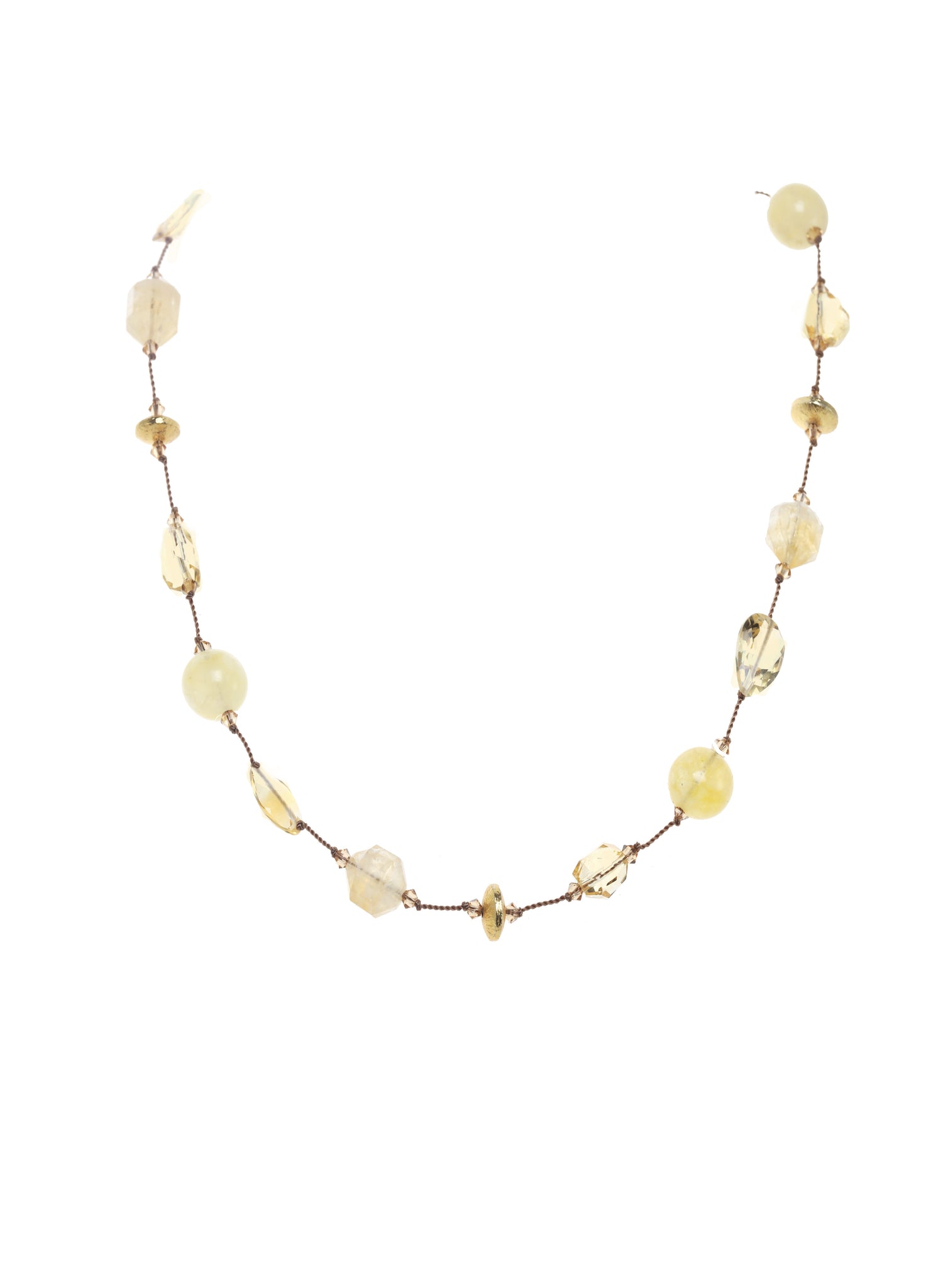 Citrine and Yellow Jade Necklace