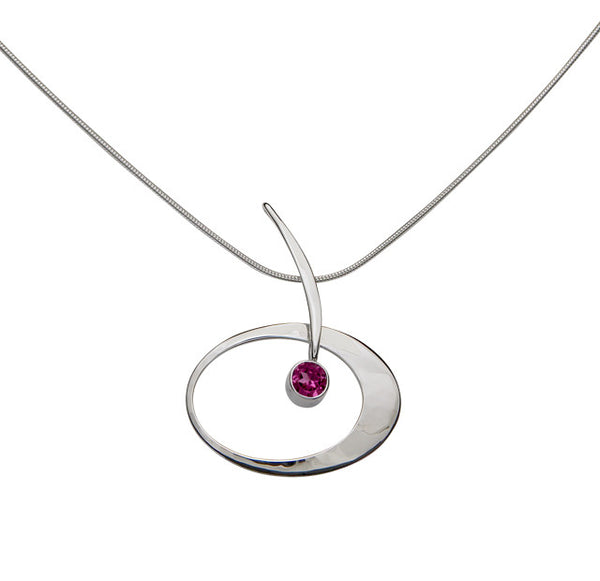 Elliptical Gemstone Elegance Necklace