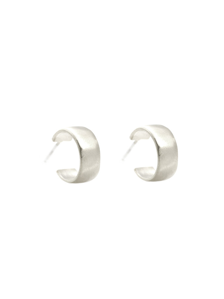 Thick Silver Hoops