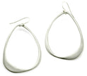 Large Open Drop Silver Earrings