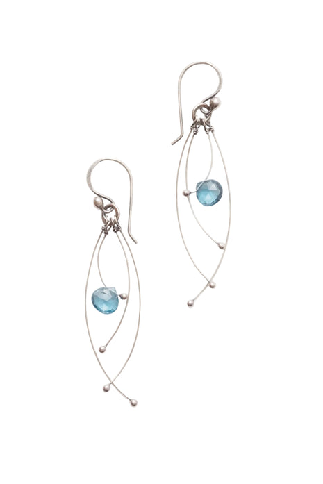 Tickle Earrings with Gemstones